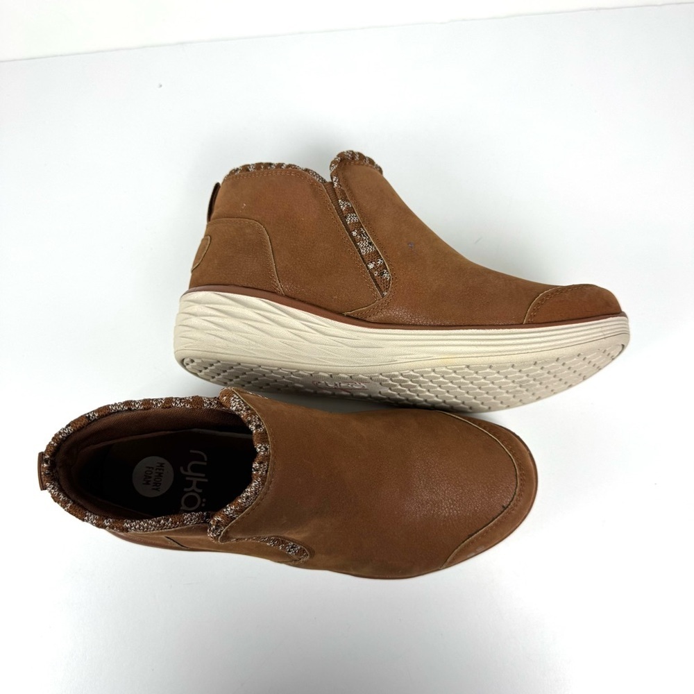 Ryka Namaste Brown knit trim slip-on ankle Wedge Booties Lightweight Women’s 5.5 - Picture 8 of 8